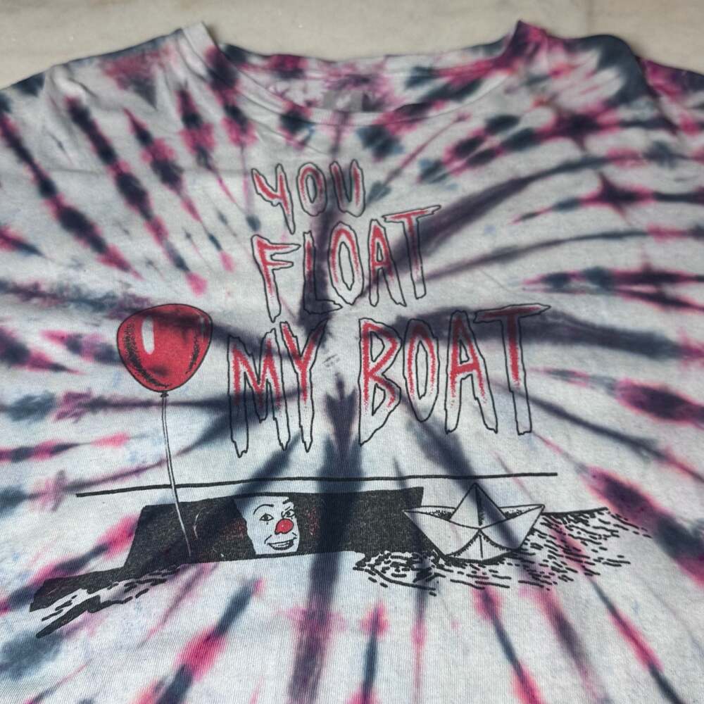 IT The Movie Pennywise 'You Float My Boat' Tie Dye Graphic T-Shirt